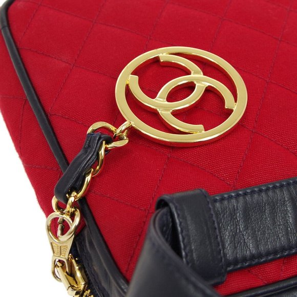 Authentic CHANEL Quilted CC BUM Belt Bag 1747838 Purse Bi-Color Canvas Leather - Picture 5 of 12